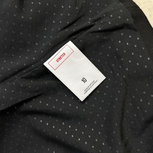 New Express Blazer Women's Size 10 Stretch Black Lined Jacket Open Front Career - Picture 8 of 9